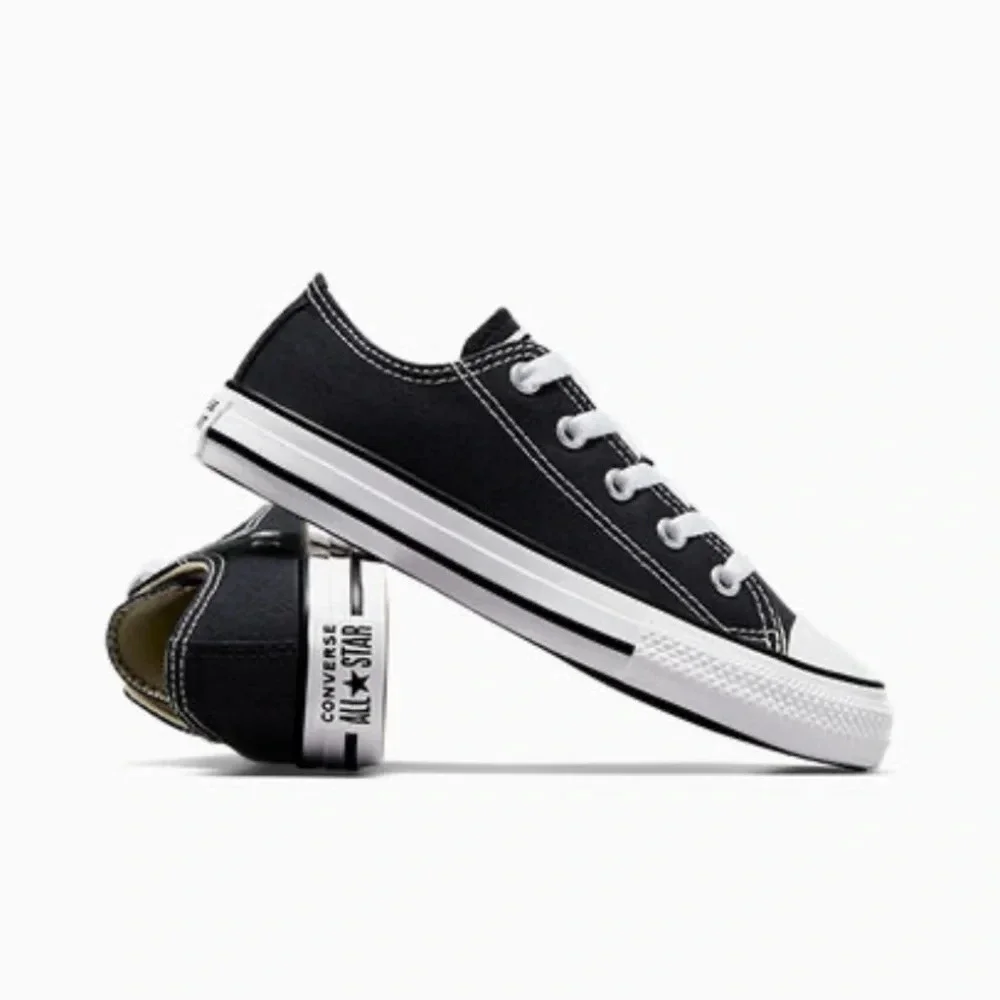 Converse Chuck Taylor All Star Lo Sneaker - Little Kid Black Youth Lace Up Shoes